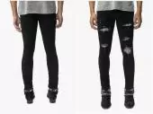 amiri denim jeans skinny-fit distressed stretch skinny jeans w18 black